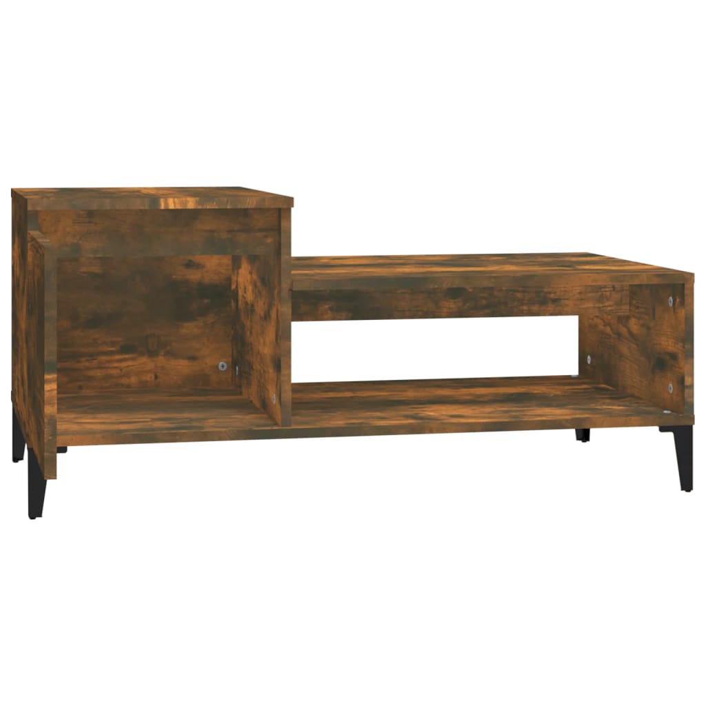 Coffee table, smoky oak, 100x50x45 cm, processed wood