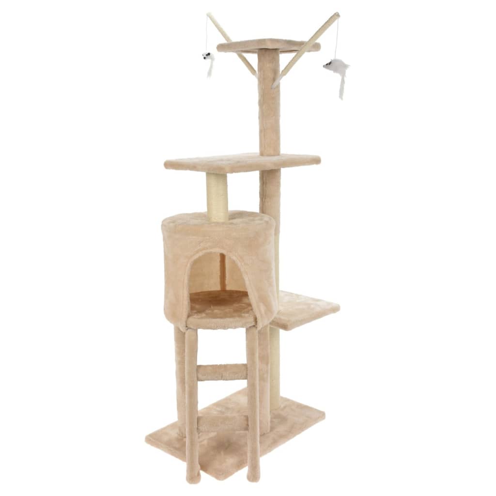 Pets Collection Scratching tower for cats, beige, 45x30x110 cm
