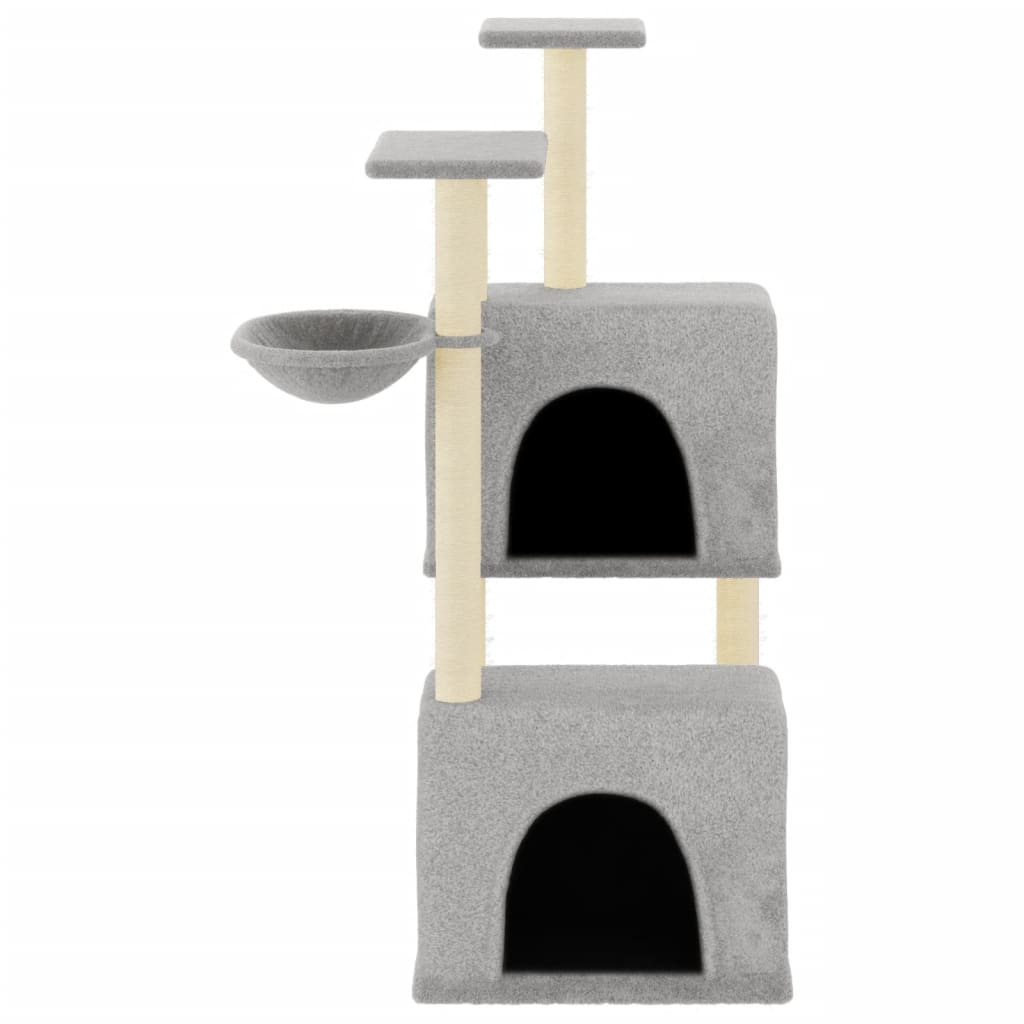 Cat set, sisal rope poles, light grey, 122 cm