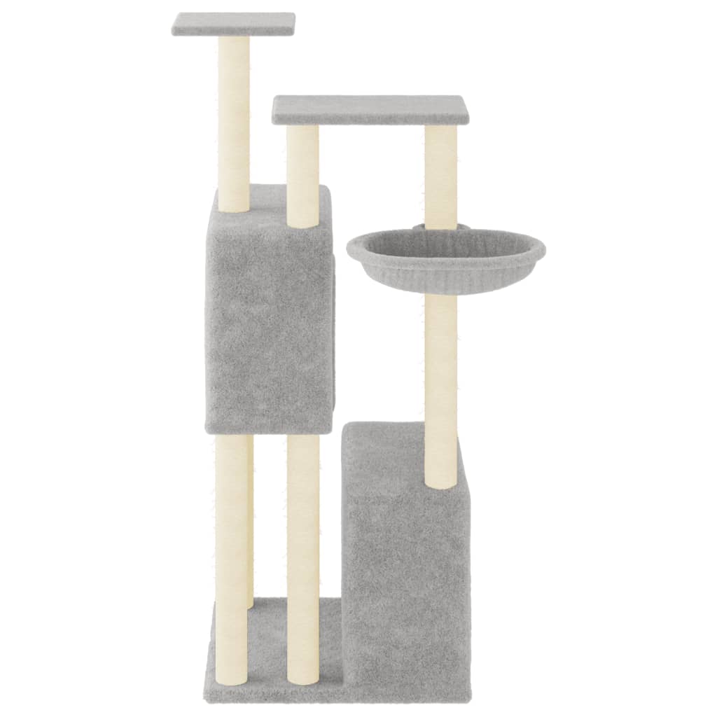 Cat set, sisal rope poles, light grey, 122 cm