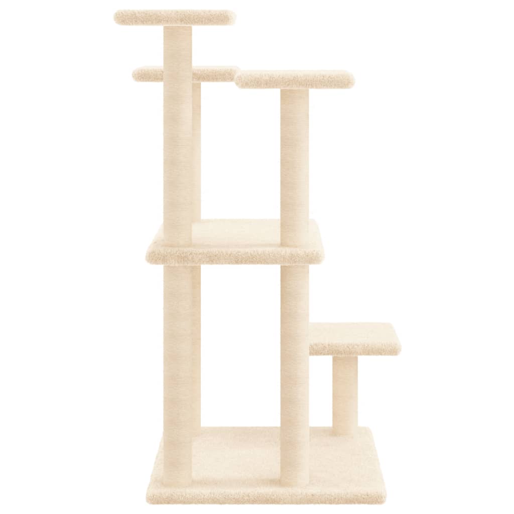 Scratching posts for cats with platforms, cream, 98.5 cm