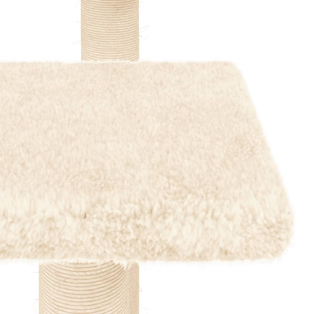 Scratching posts for cats with platforms, cream, 98.5 cm
