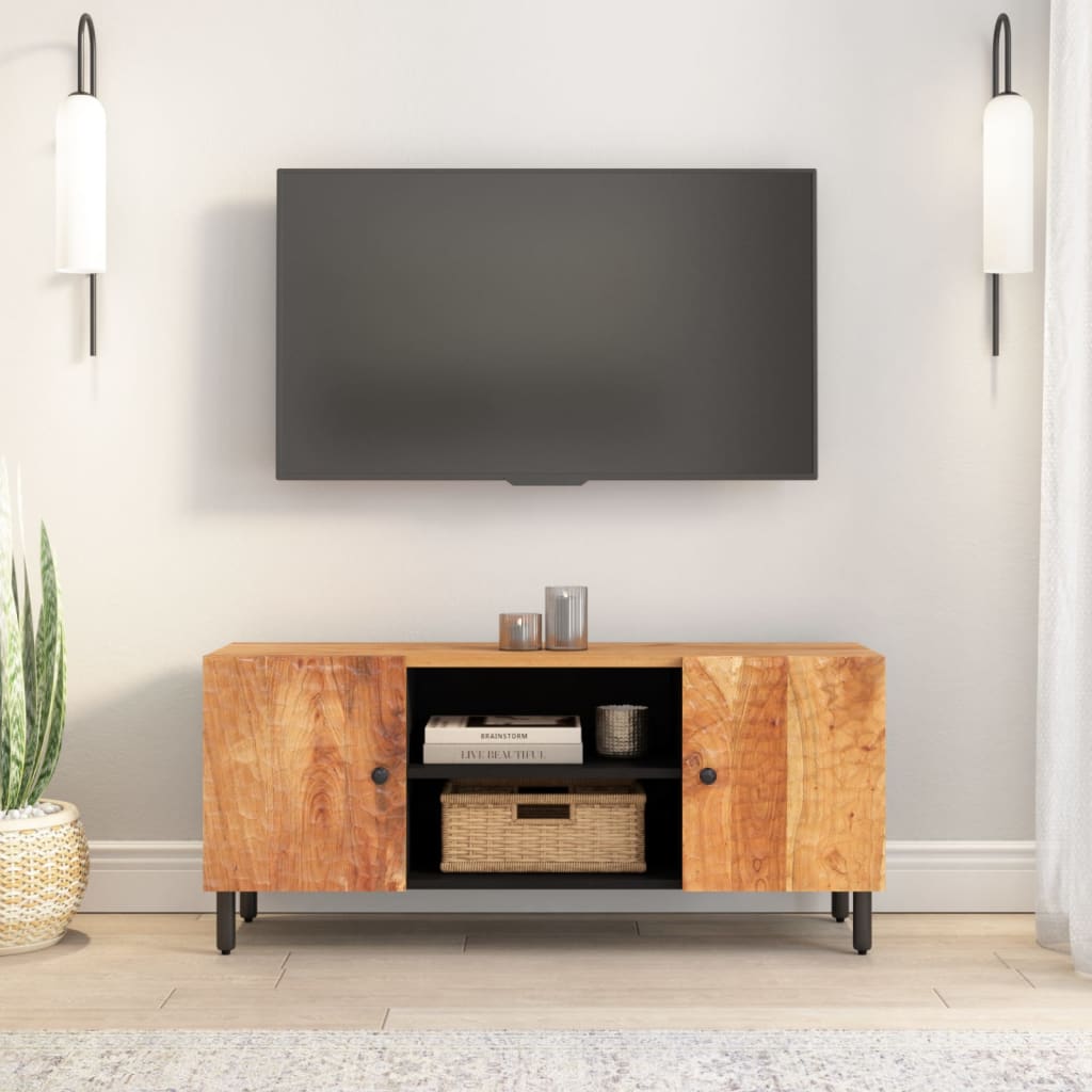 Comodă TV, 105x33x46 cm, lemn masiv de acacia