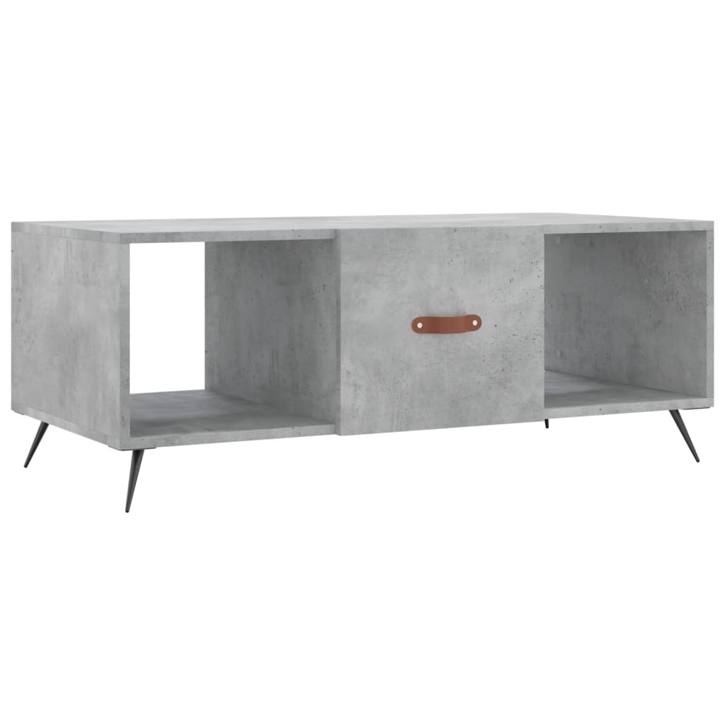 Coffee table, concrete gray, 102x50x40 cm, processed wood