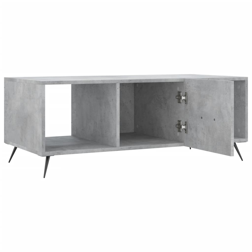 Coffee table, concrete gray, 102x50x40 cm, processed wood
