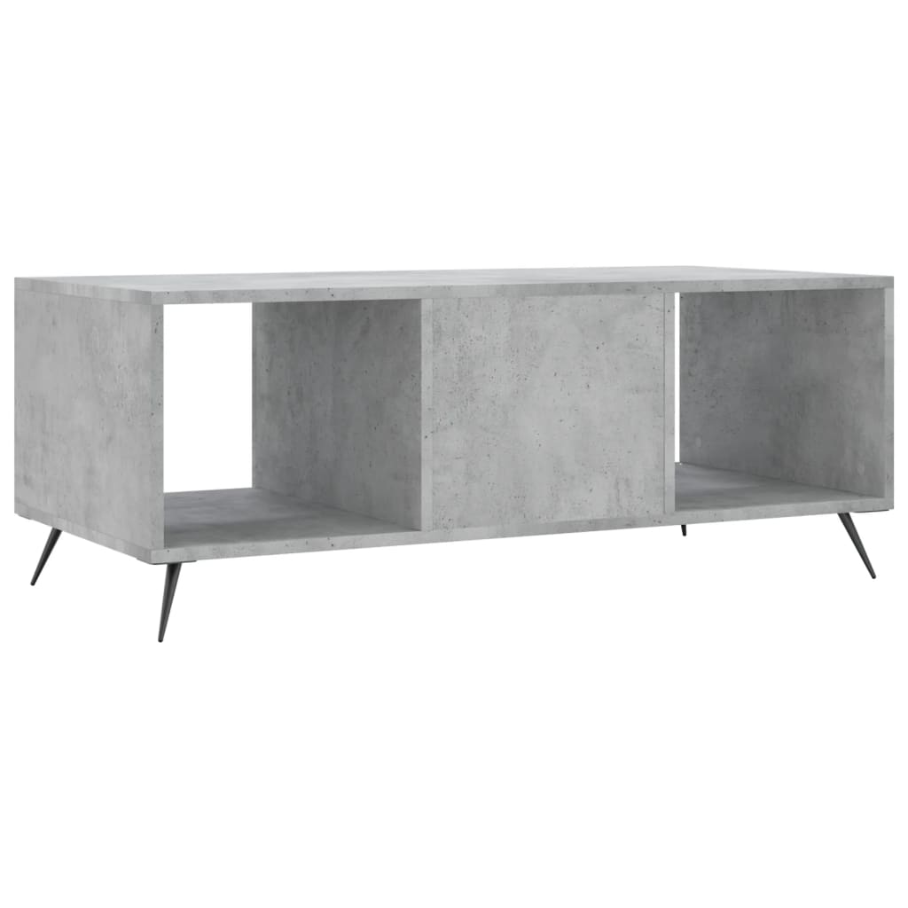 Coffee table, concrete gray, 102x50x40 cm, processed wood
