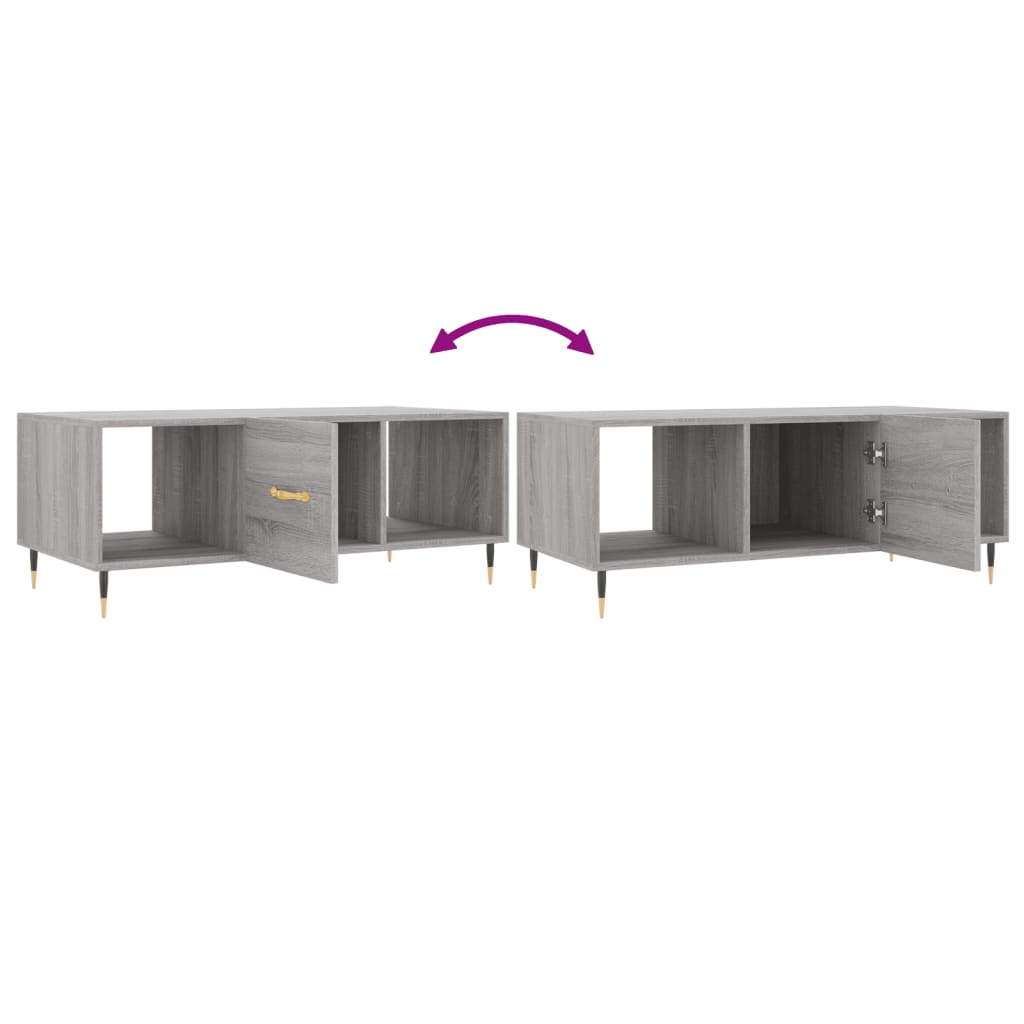 Coffee table, sonoma grey, 102x50x40 cm, composite wood