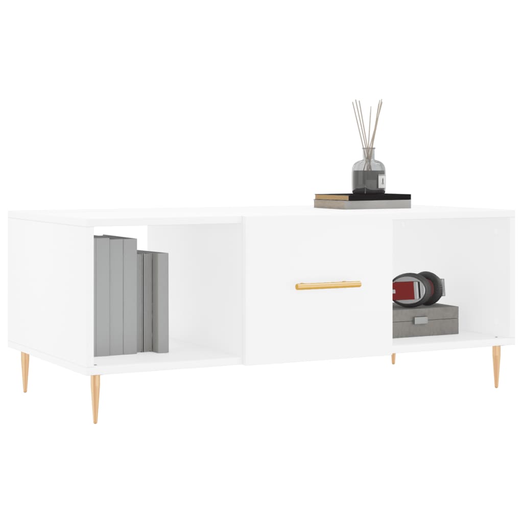 Coffee table, white, 102x50x40 cm, composite wood