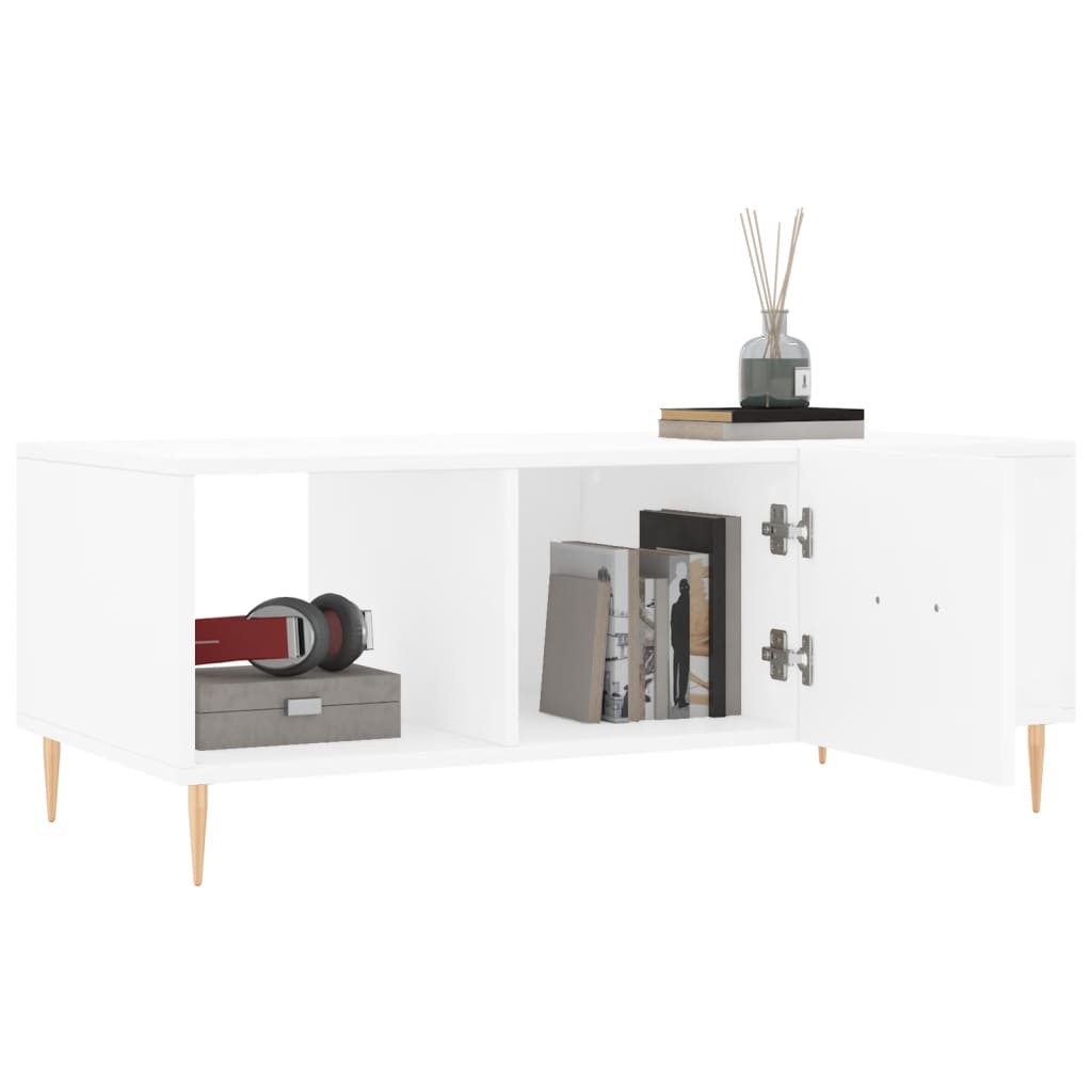 Coffee table, white, 102x50x40 cm, composite wood