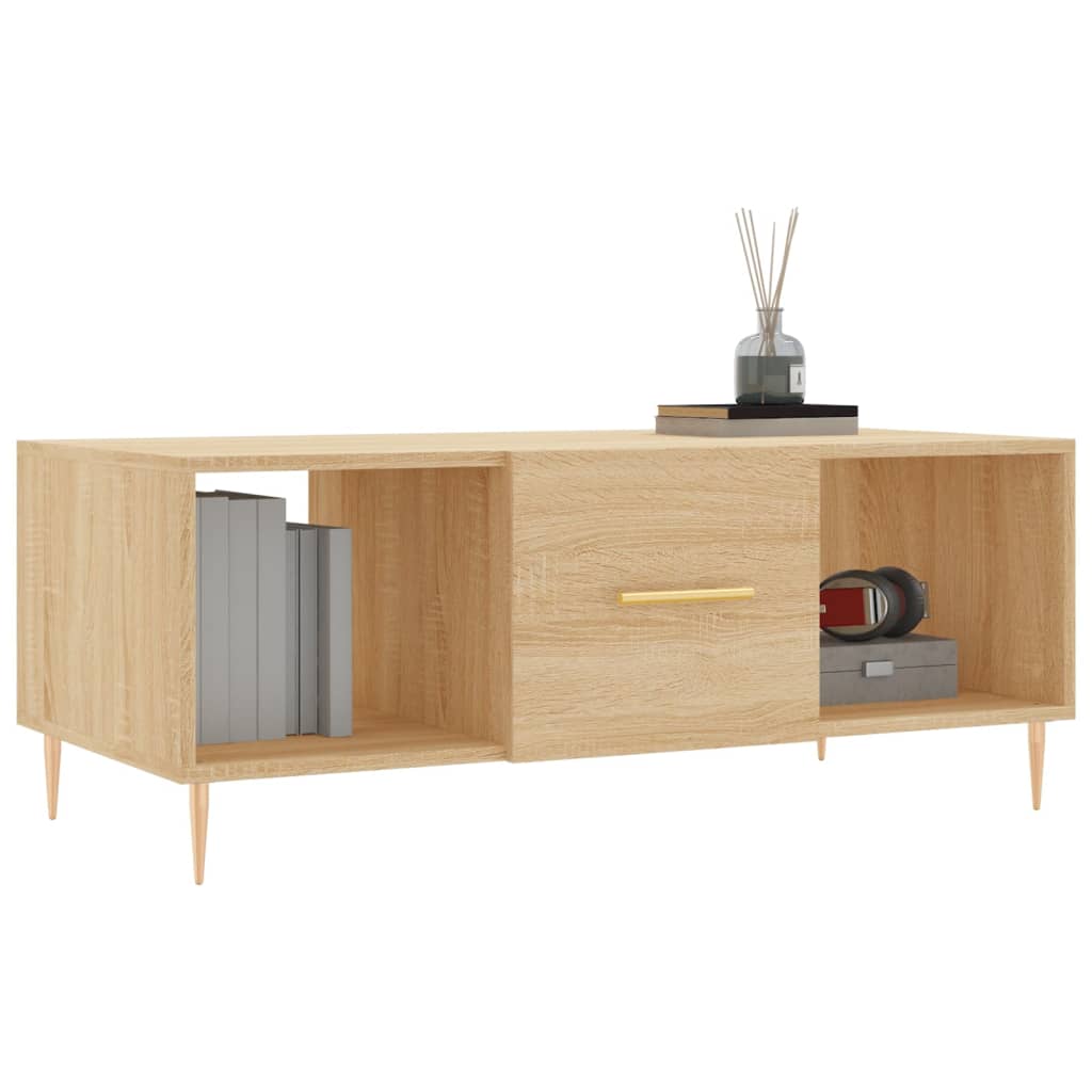 Coffee table, sonoma oak, 102x50x40 cm, processed wood