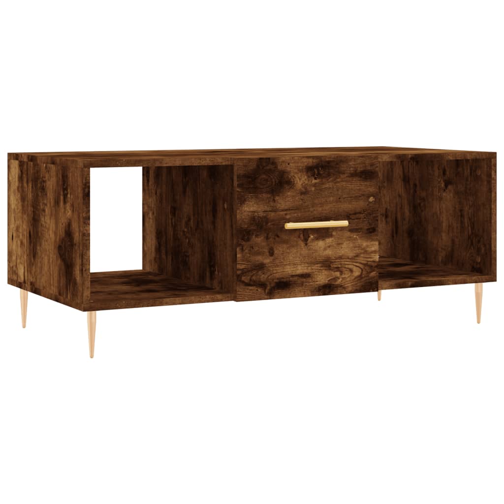 Coffee table, smoked oak, 102x50x40 cm, processed wood