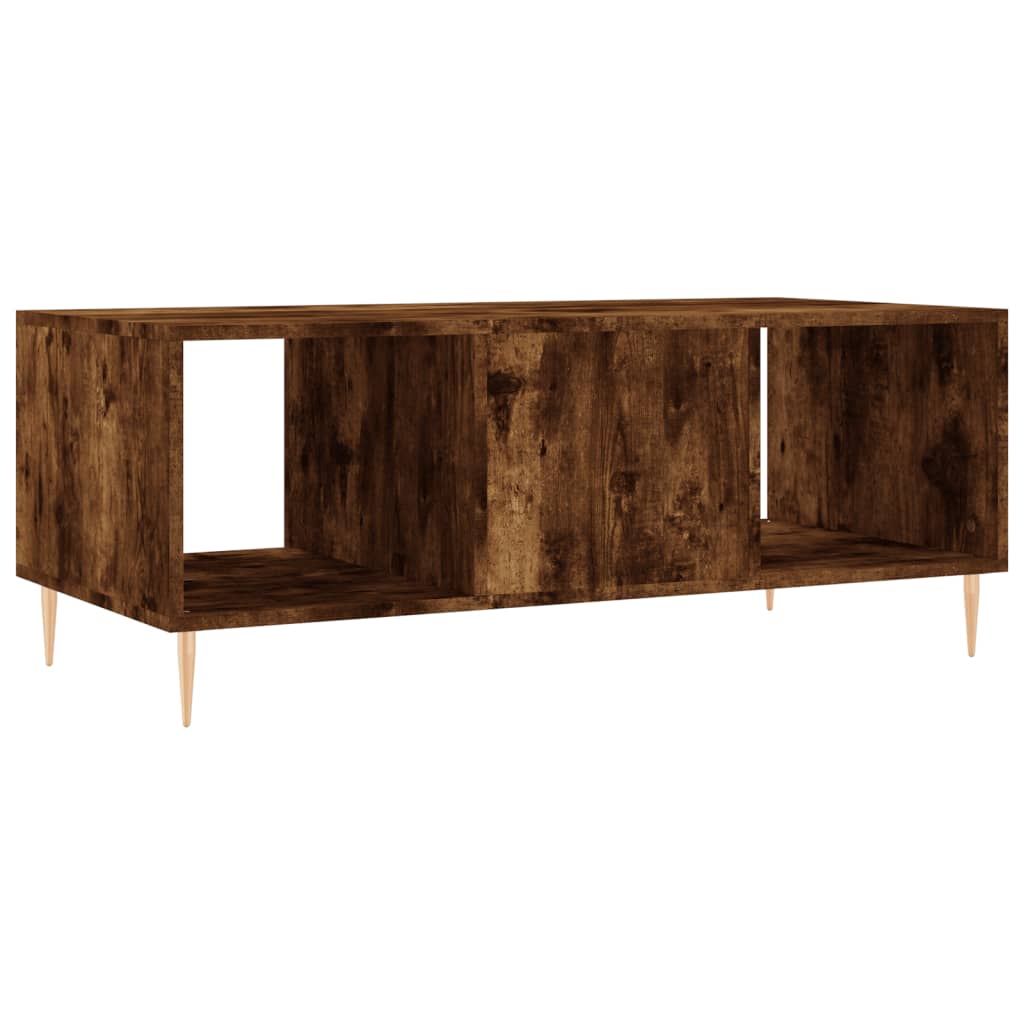 Coffee table, smoked oak, 102x50x40 cm, processed wood