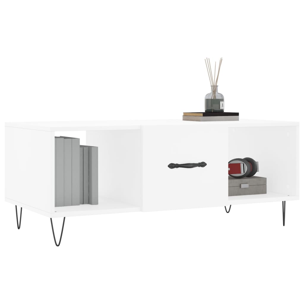 Coffee table, white, 102x50x40 cm, composite wood