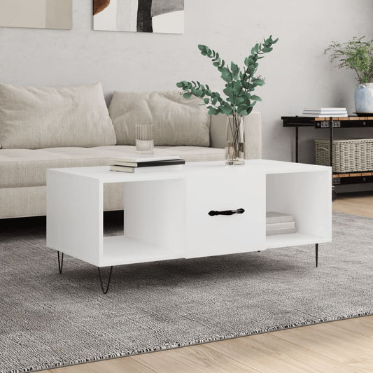 Coffee table, white, 102x50x40 cm, composite wood
