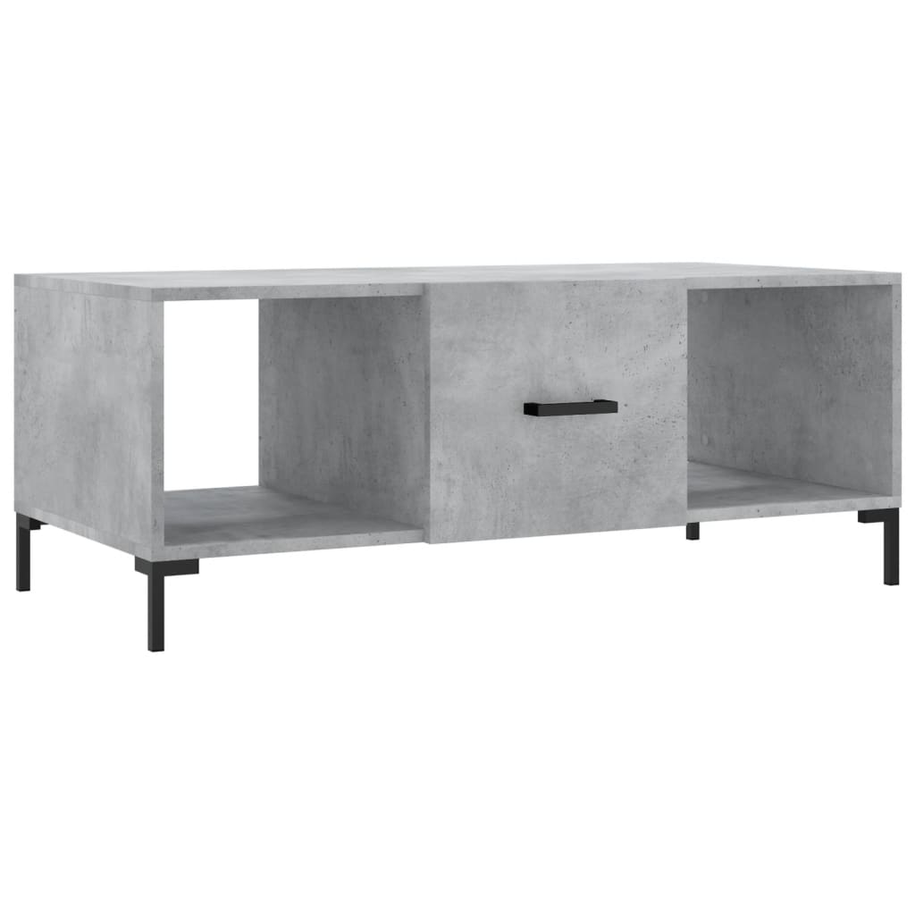 Coffee table, concrete gray, 102x50x40 cm, processed wood