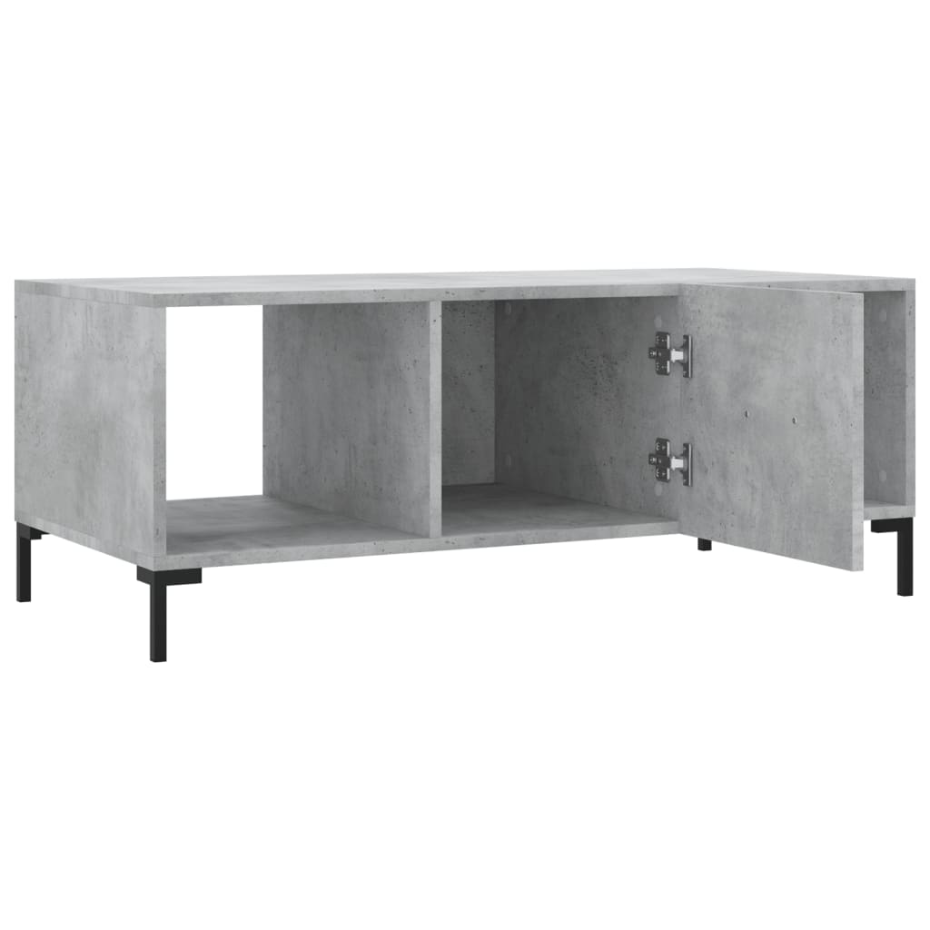Coffee table, concrete gray, 102x50x40 cm, processed wood