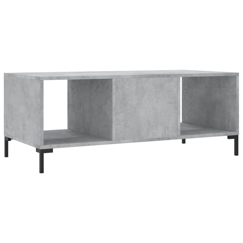 Coffee table, concrete gray, 102x50x40 cm, processed wood