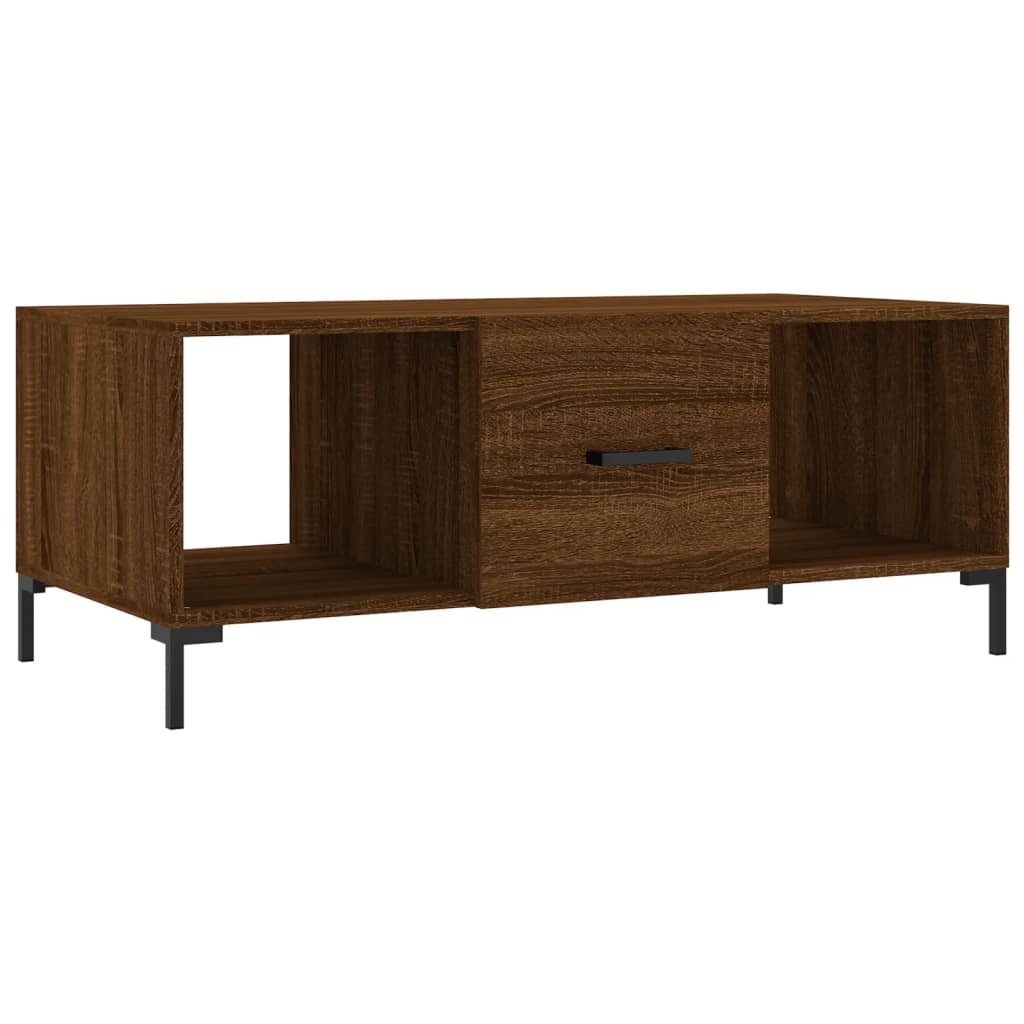 Coffee table, brown oak, 102x50x40 cm, composite wood