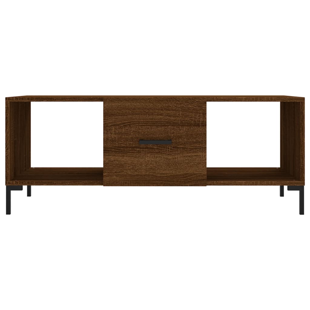 Coffee table, brown oak, 102x50x40 cm, composite wood