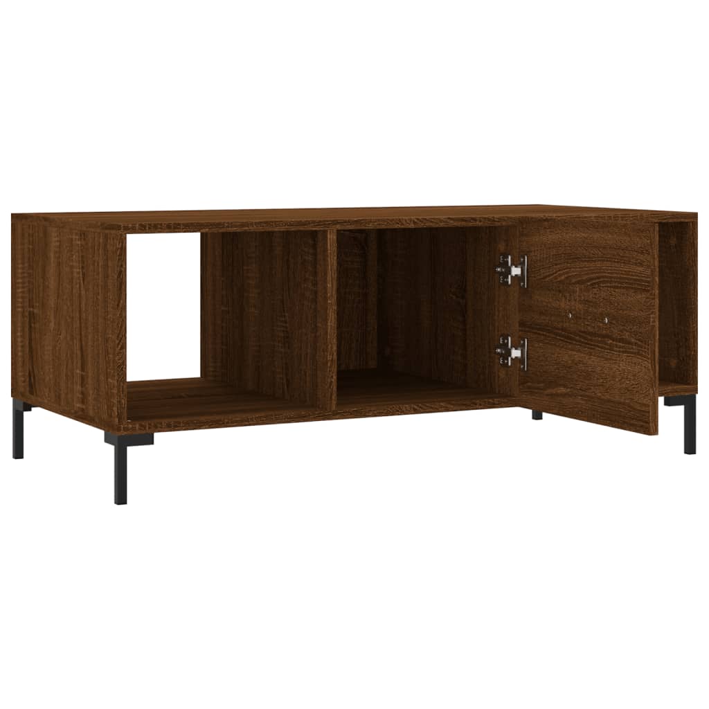 Coffee table, brown oak, 102x50x40 cm, composite wood