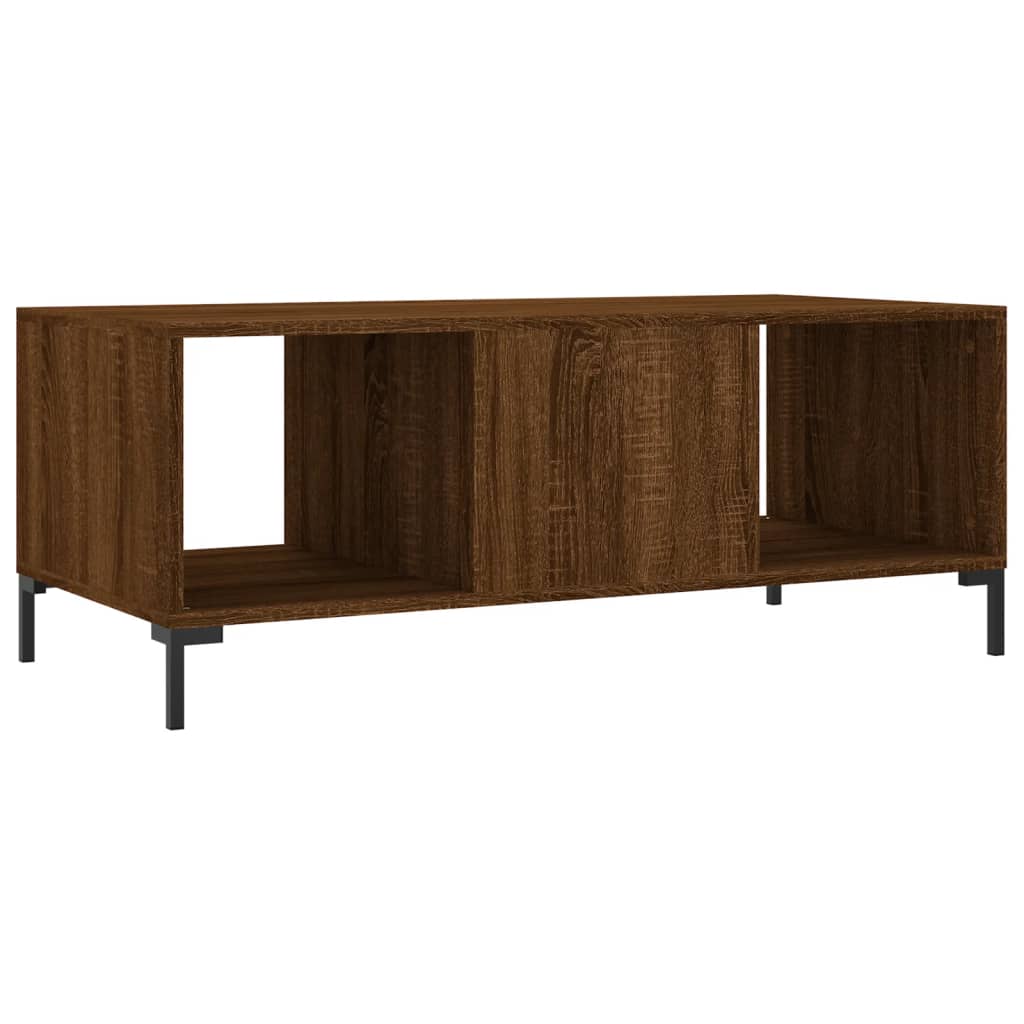 Coffee table, brown oak, 102x50x40 cm, composite wood