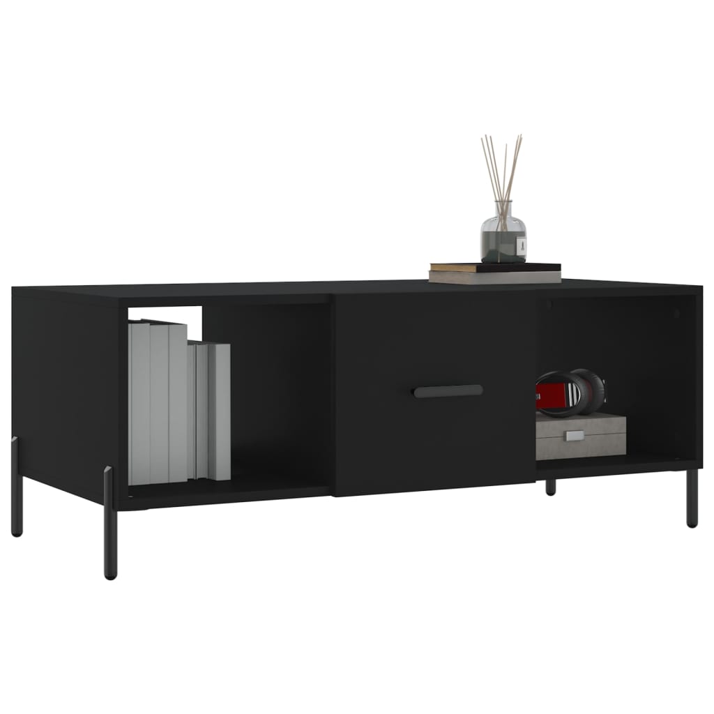 Coffee table, black, 102x50x40 cm, composite wood