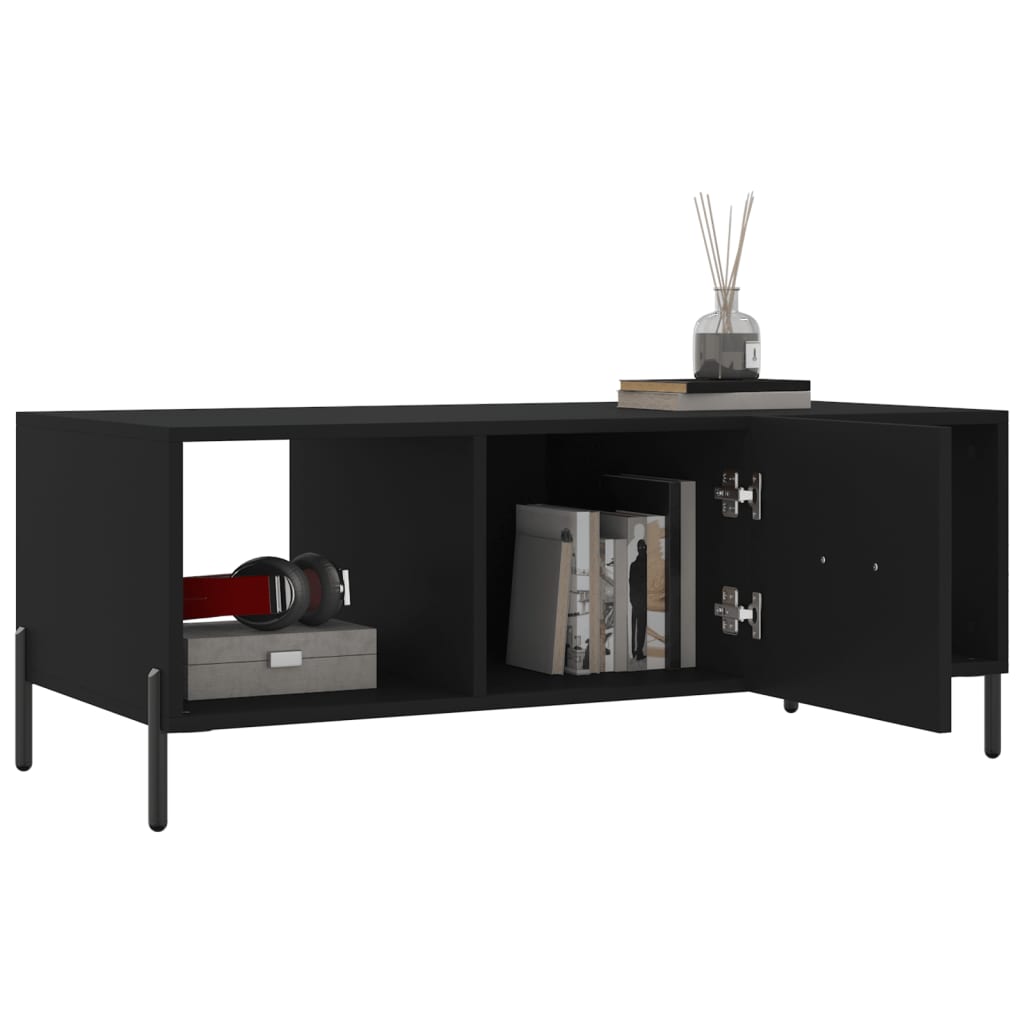 Coffee table, black, 102x50x40 cm, composite wood