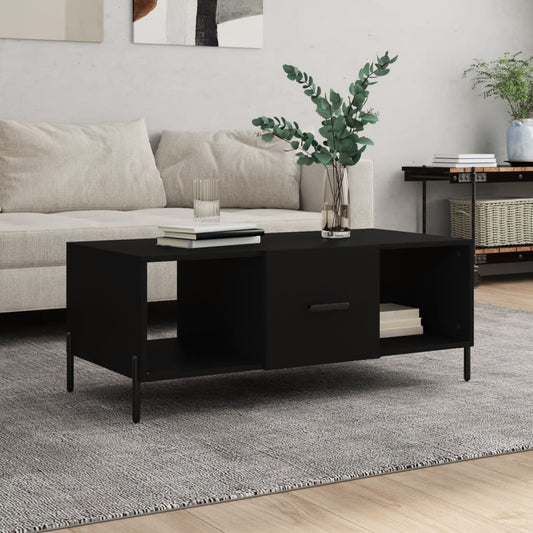 Coffee table, black, 102x50x40 cm, composite wood