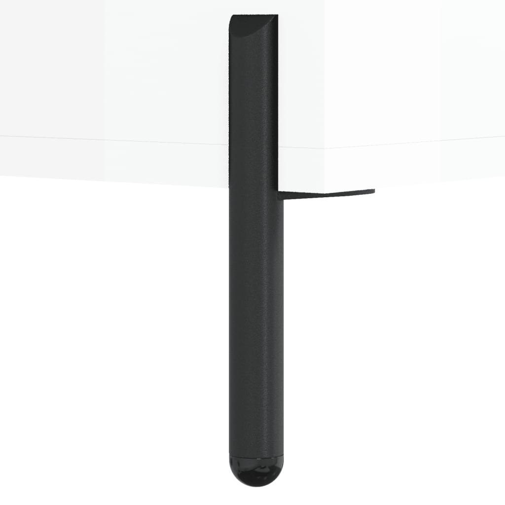 Coffee table, glossy white, 102x50x40 cm, processed wood