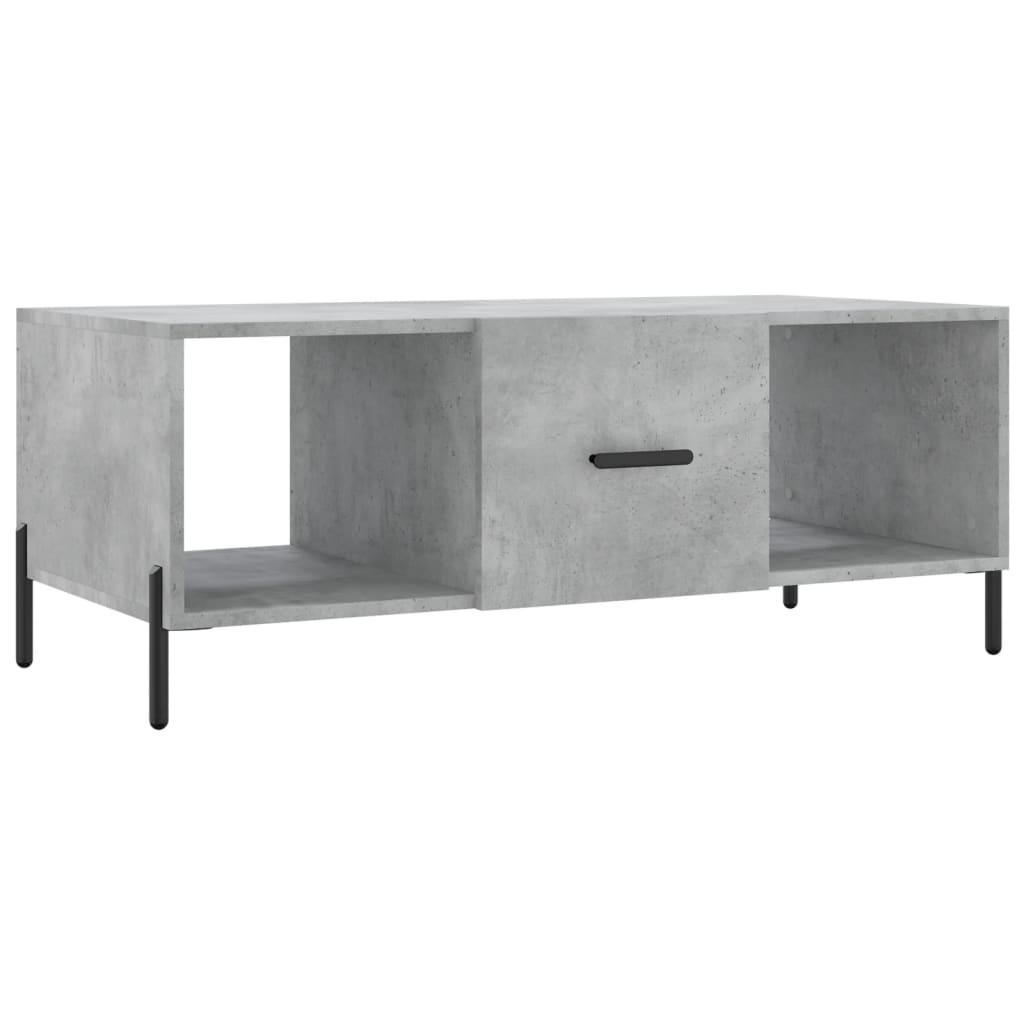Coffee table, concrete gray, 102x50x40 cm, processed wood