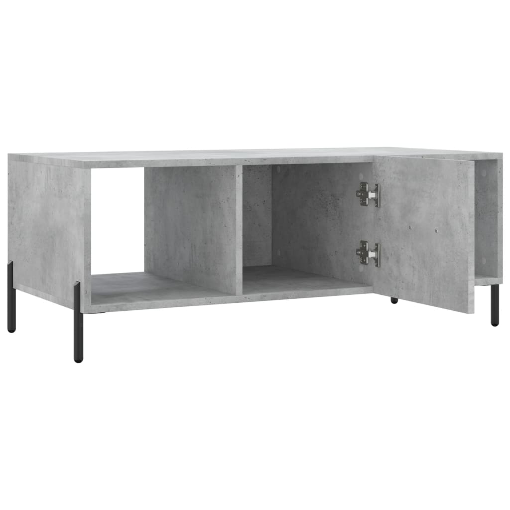 Coffee table, concrete gray, 102x50x40 cm, processed wood