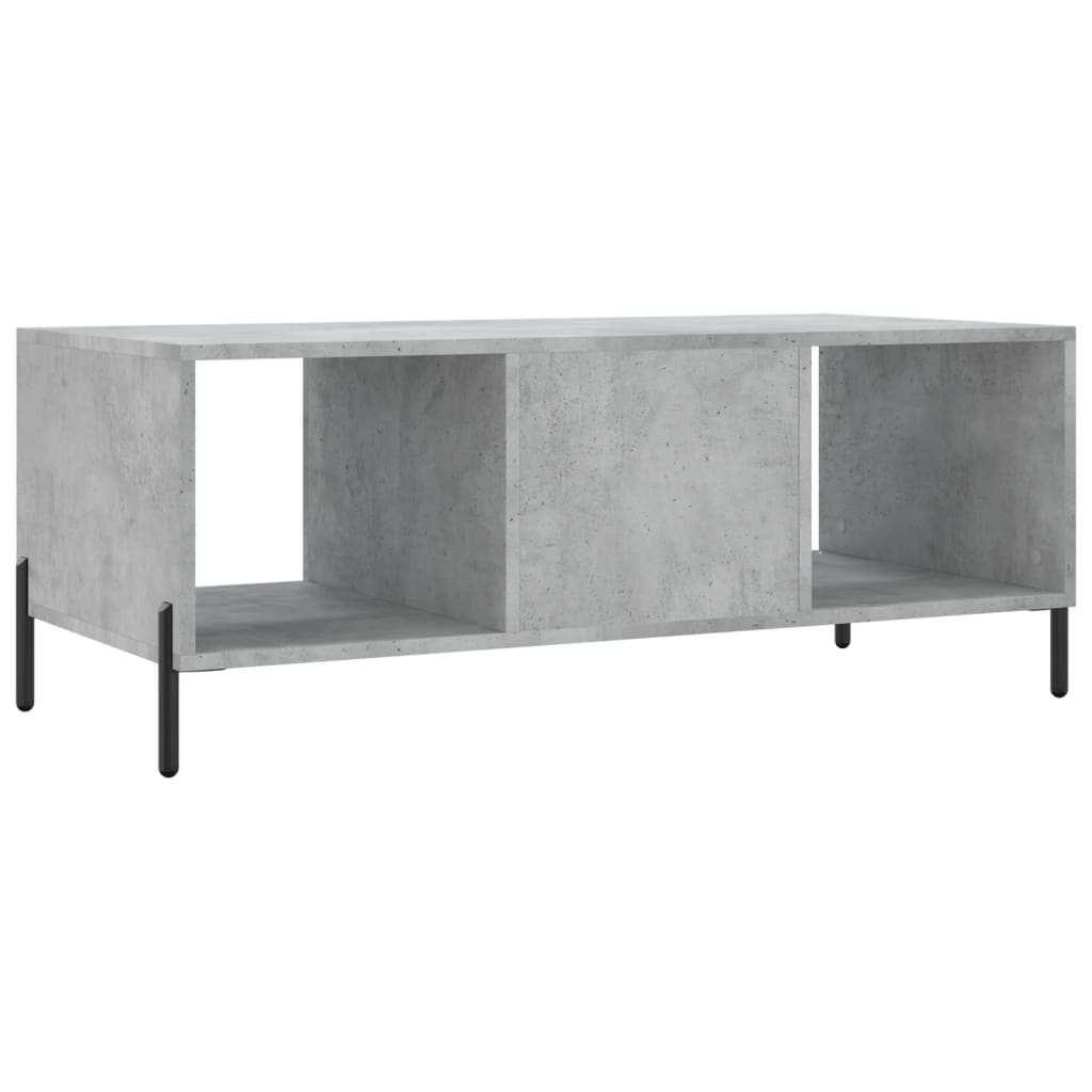 Coffee table, concrete gray, 102x50x40 cm, processed wood