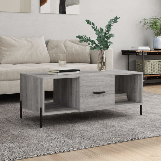 Coffee table, sonoma grey, 102x50x40 cm, composite wood