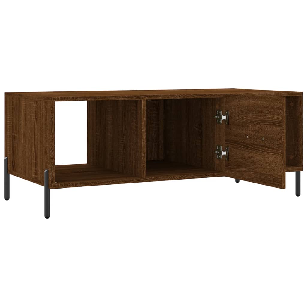 Coffee table, brown oak, 102x50x40 cm, composite wood