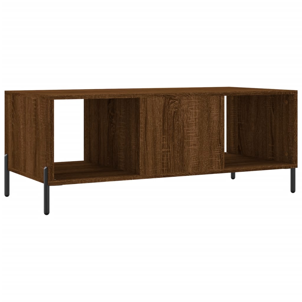 Coffee table, brown oak, 102x50x40 cm, composite wood