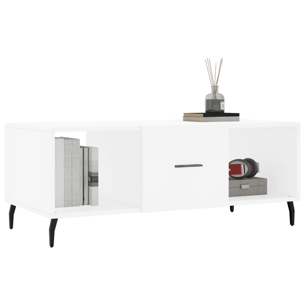 Coffee table, white, 102x50x40 cm, composite wood