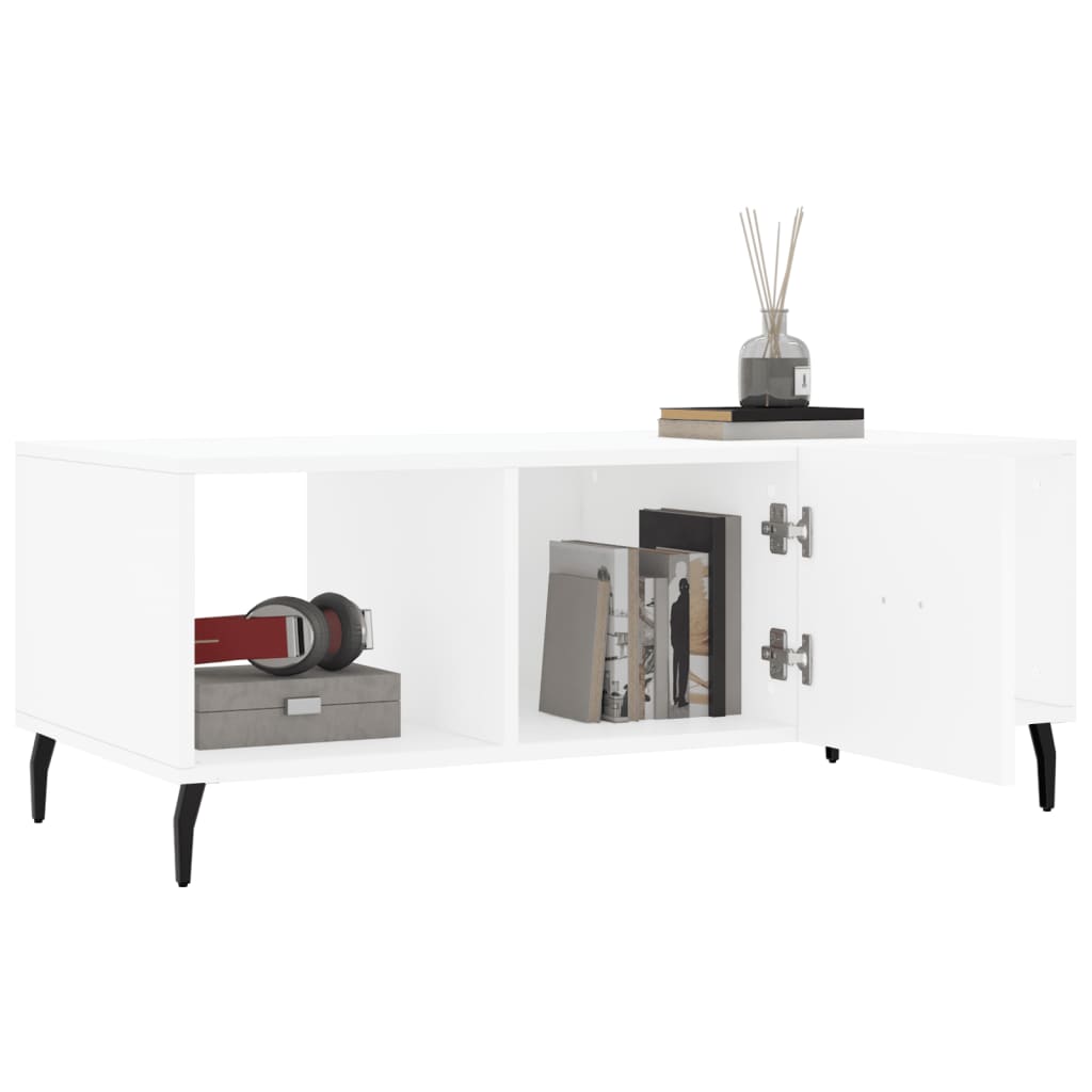 Coffee table, white, 102x50x40 cm, composite wood