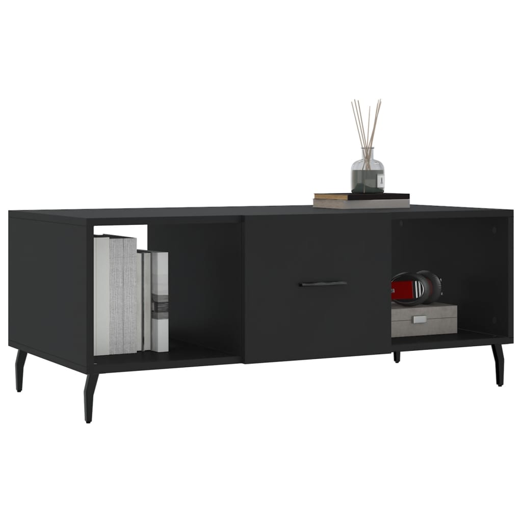Coffee table, black, 102x50x40 cm, composite wood