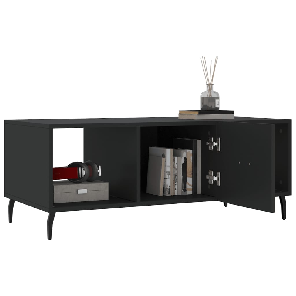 Coffee table, black, 102x50x40 cm, composite wood