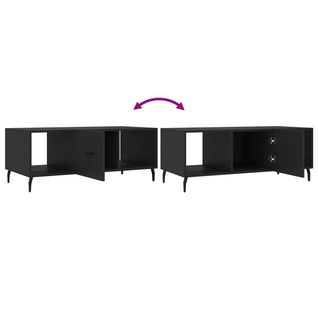 Coffee table, black, 102x50x40 cm, composite wood