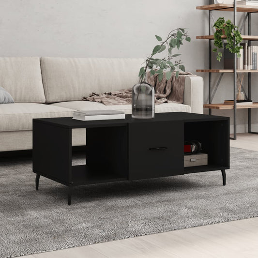 Coffee table, black, 102x50x40 cm, composite wood
