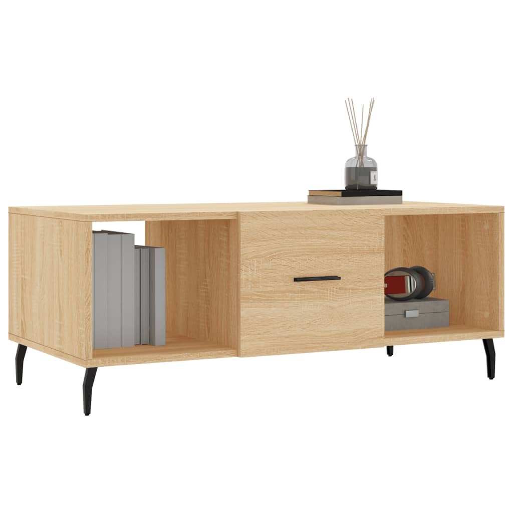 Coffee table, sonoma oak, 102x50x40 cm, processed wood