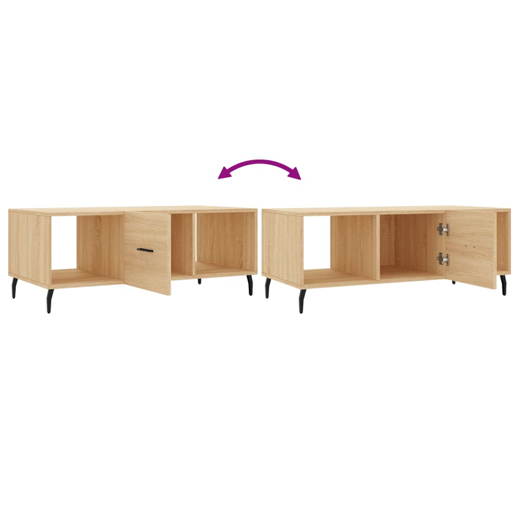 Coffee table, sonoma oak, 102x50x40 cm, processed wood