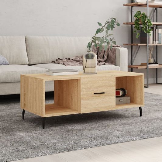 Coffee table, sonoma oak, 102x50x40 cm, processed wood