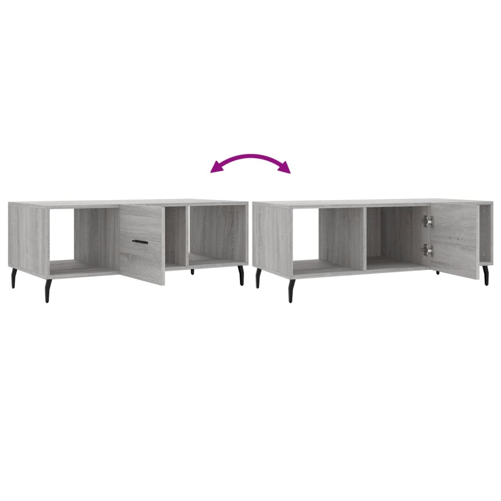 Coffee table, sonoma grey, 102x50x40 cm, composite wood