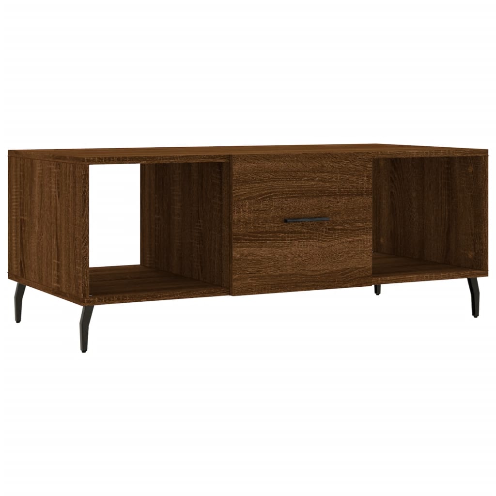 Coffee table, brown oak, 102x50x40 cm, composite wood