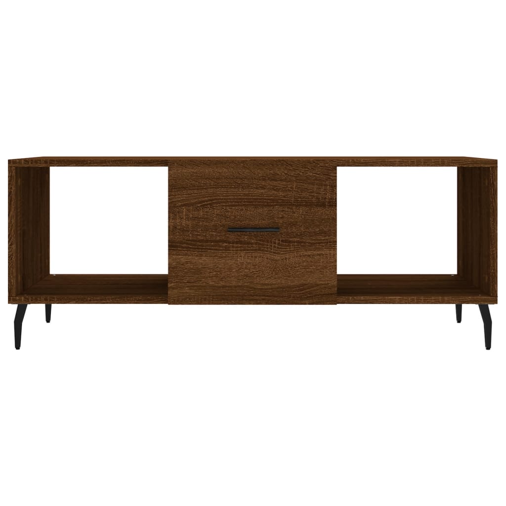 Coffee table, brown oak, 102x50x40 cm, composite wood