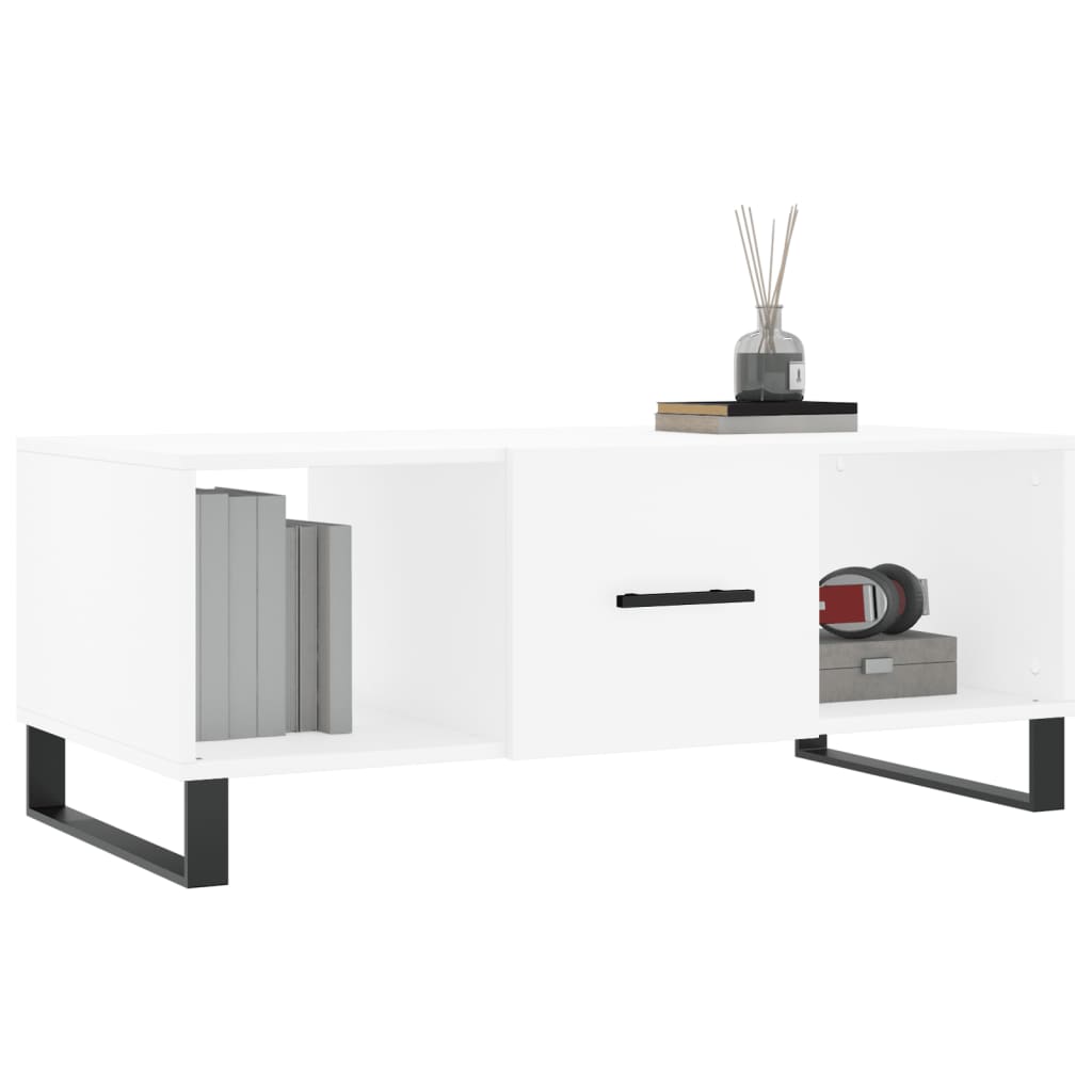 Coffee table, white, 102x50x40 cm, composite wood
