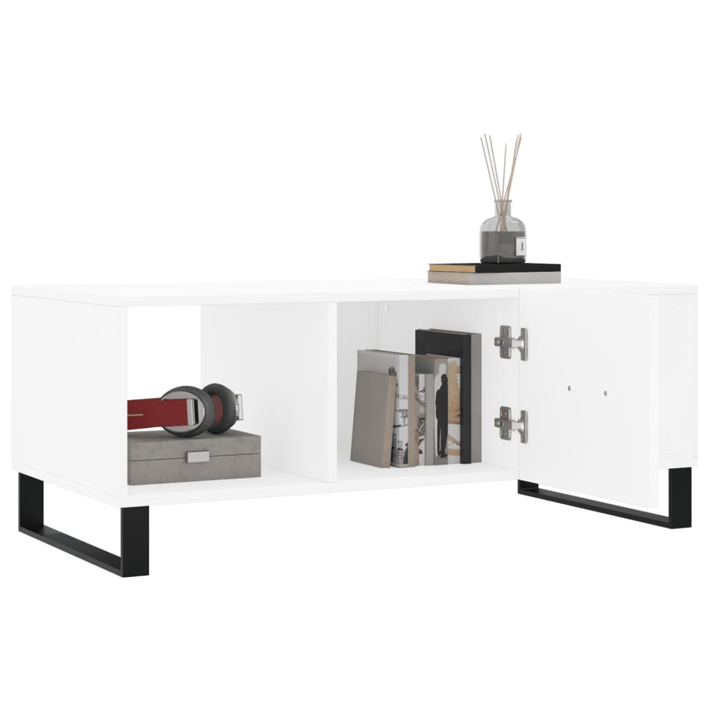 Coffee table, white, 102x50x40 cm, composite wood