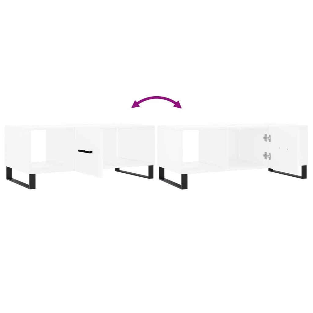 Coffee table, white, 102x50x40 cm, composite wood